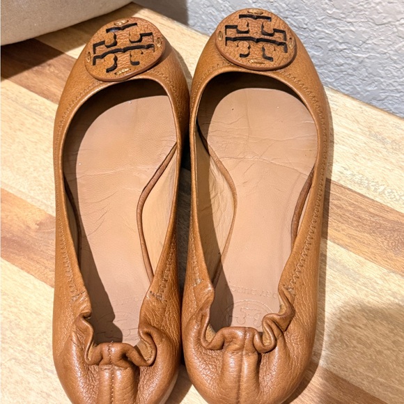 Tory Burch Brown Leather Ballet - Picture 2 of 5